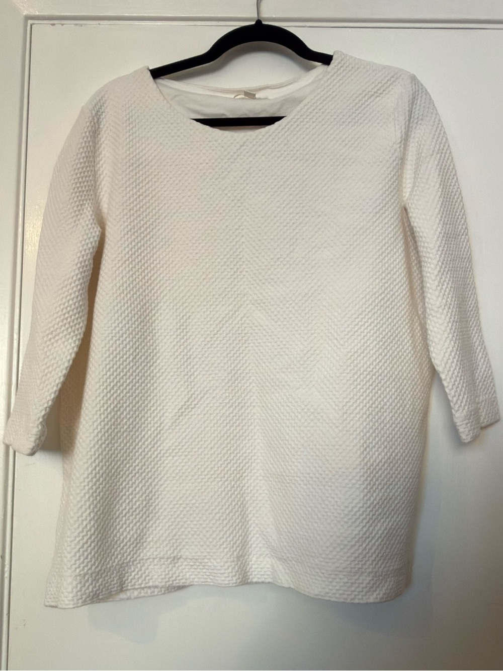 Cos textured white top, size L